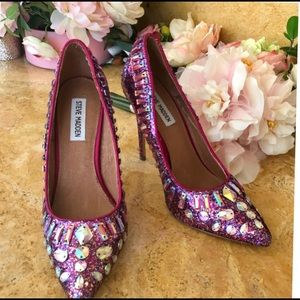 Steve Madden Galaxxie Purple Rhinestone Pump